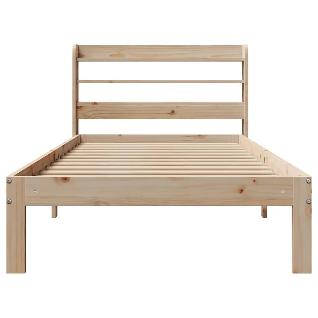 Giroletto con Testiera 90x200 cm in Legno Massello di Pino 3306782