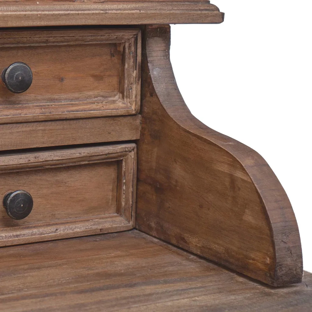 Scrivania con Cassetti 90x50x101 cm in Legno Massello di Mogano 283912