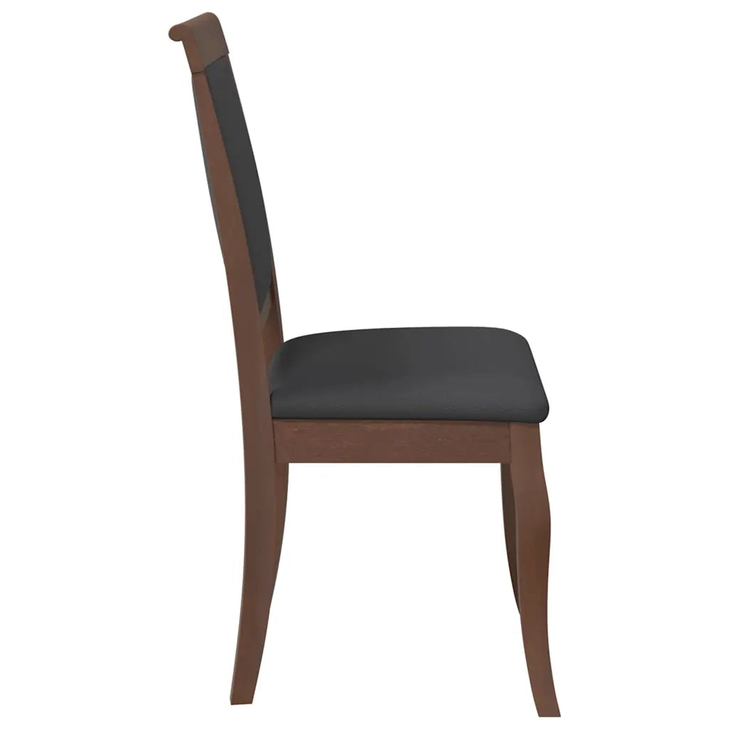 vidaXL Sedie da Pranzo con Cuscini 2pz Marrone Legno Massello di Hevea