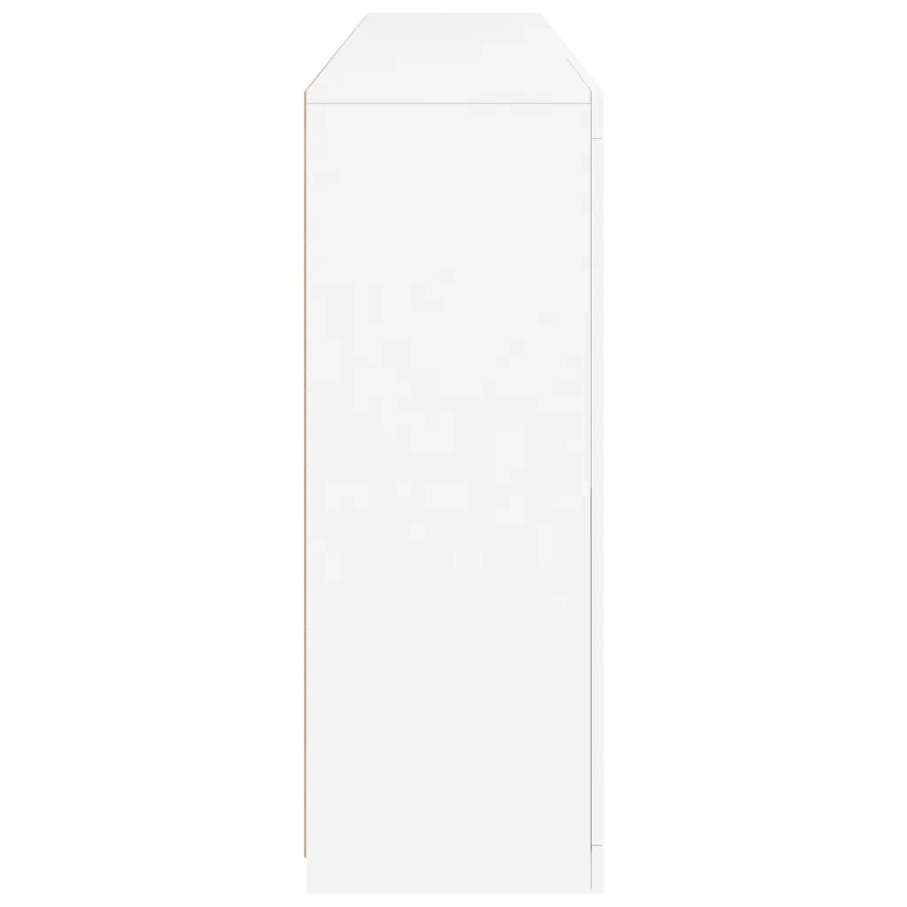 Credenza | Madia | Buffet da pranzo | Armadio da pranzo con Luci LED Bianca 202x37x100 cm