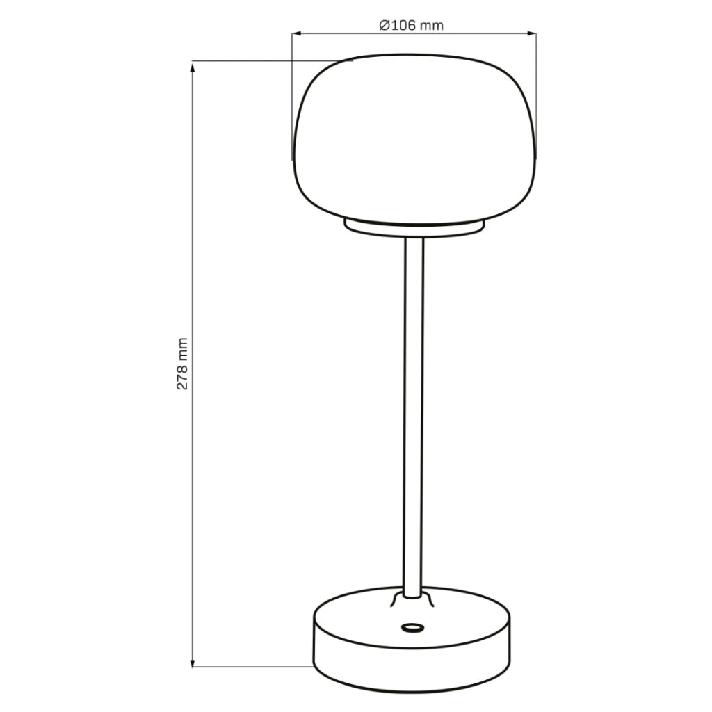 Lampada da tavolo LED 2W 2700K oro/vetro USB-C Rimini Polux