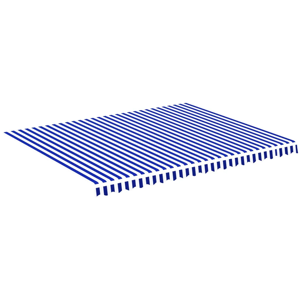 Tessuto di Ricambio per Tenda da Sole Blu e Bianco 4,5x3,5 m cod mxl 8013