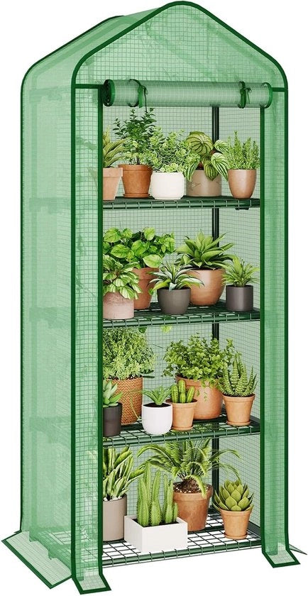 Mini Kweekkas con 4 Livelli - Forti Casse da Giardino per Esterno, Ideali per Erbe, Fiori e Semi di Piante