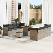 Set Divano da Giardino 11 pcs Grigio polyrattan 3361458