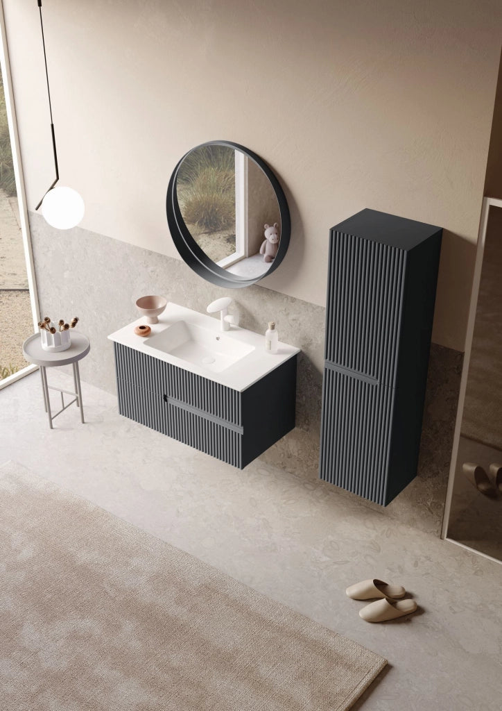 Mobile lavabo "Moonlight 90 v2" - 91 x 51 x 51 cm - Antracite opaco