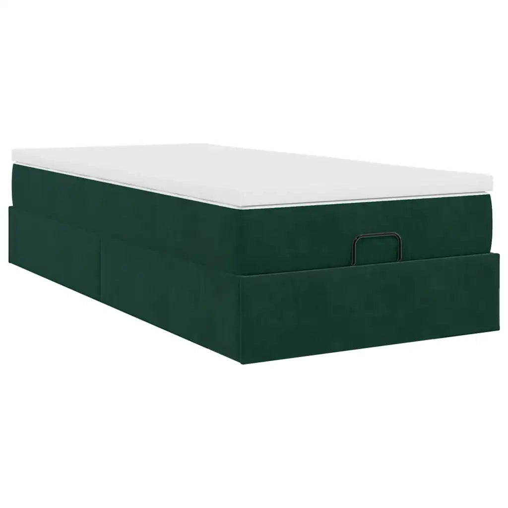 Struttura Letto Pouf con Materasso 80x200 cm Velluto 3311150