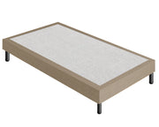 Letto Sommier Piazza e Mezza 140x200 Beige Rivestito - Resistente fino a 120 Kg per Persona