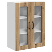 Pensile da cucina | Mobile in vetro da parete LUCCA Rovere Artigianale