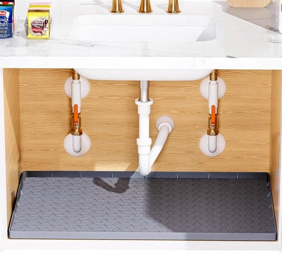 Matte anti-slip per protezione dei cassetti - mattonella adattabile per pavimento - contenitore d'assorbimento per cucina - grigio - 864 x 559 cm