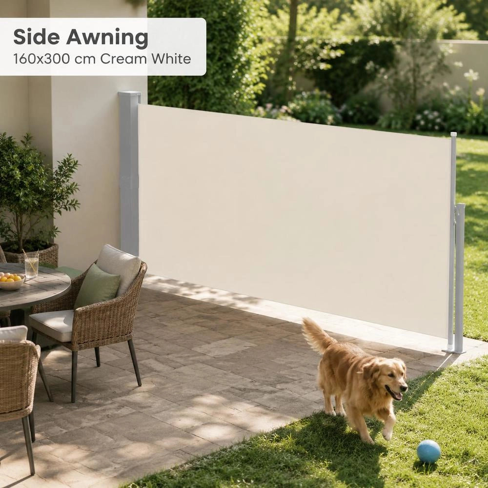 Side Awning 160x300 Cm Cream White