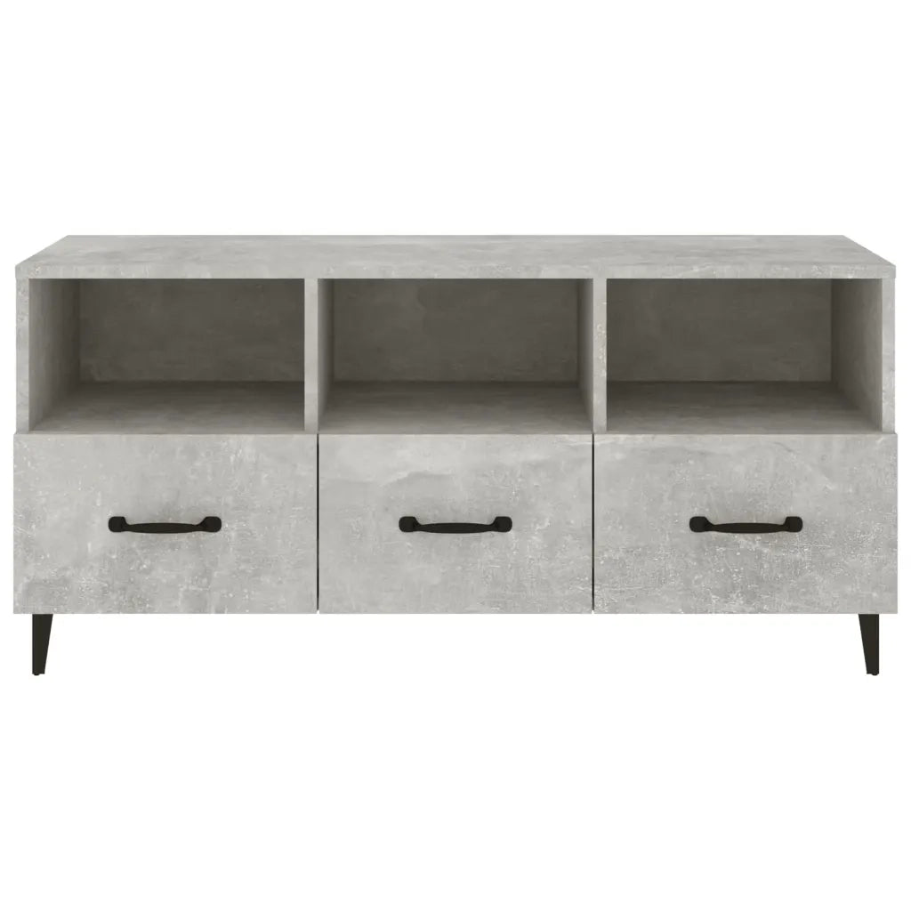 Mobile Porta TV Grigio Cemento 102x35x50 cm Legno Multistrato 812613
