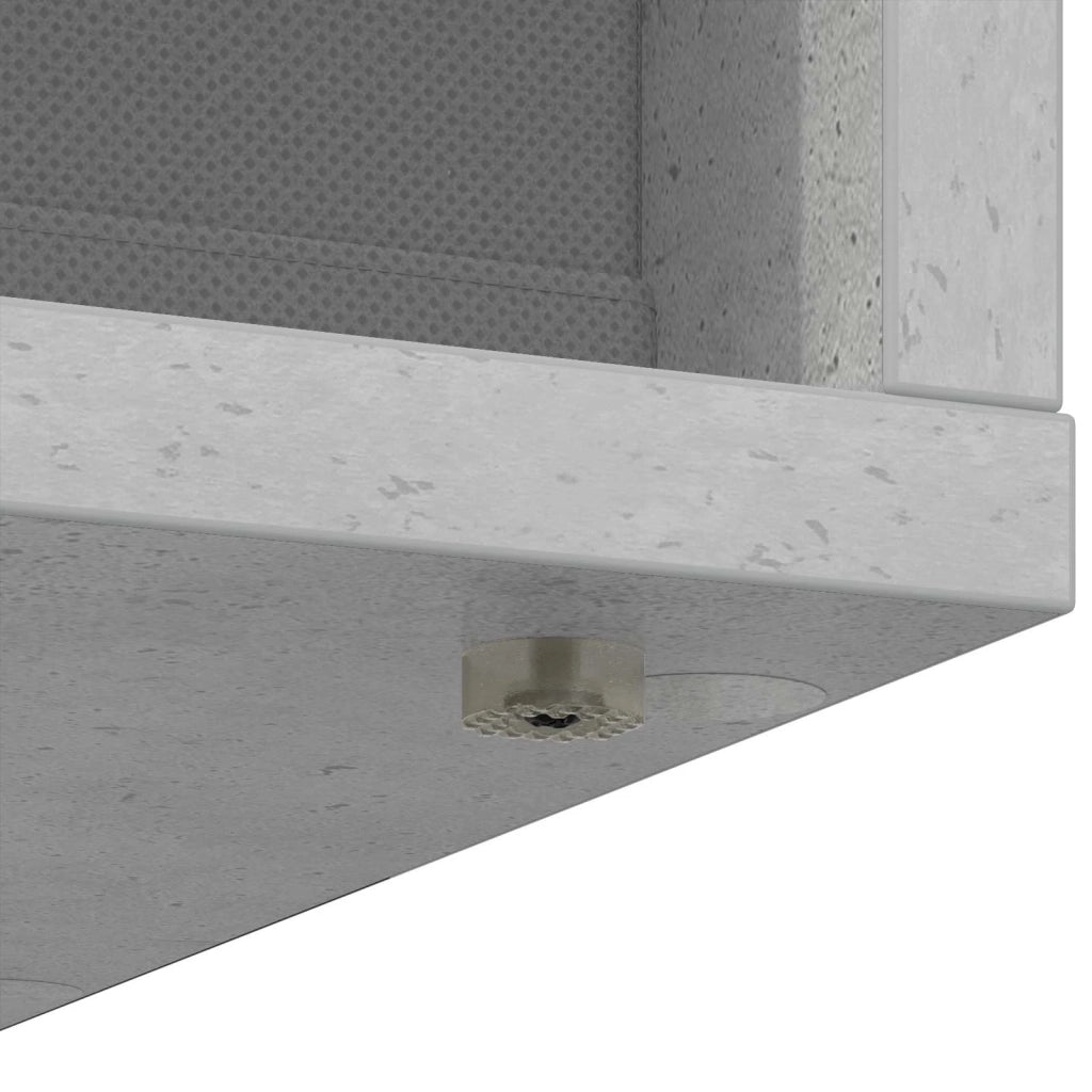 Credenza con cassetto Grigio cemento 35 x 32 x 99,5 cm