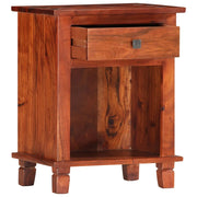 Comodino | Armadio da Notte | Mobiletto da notte 40x30x50 cm in Legno Massello di Acacia