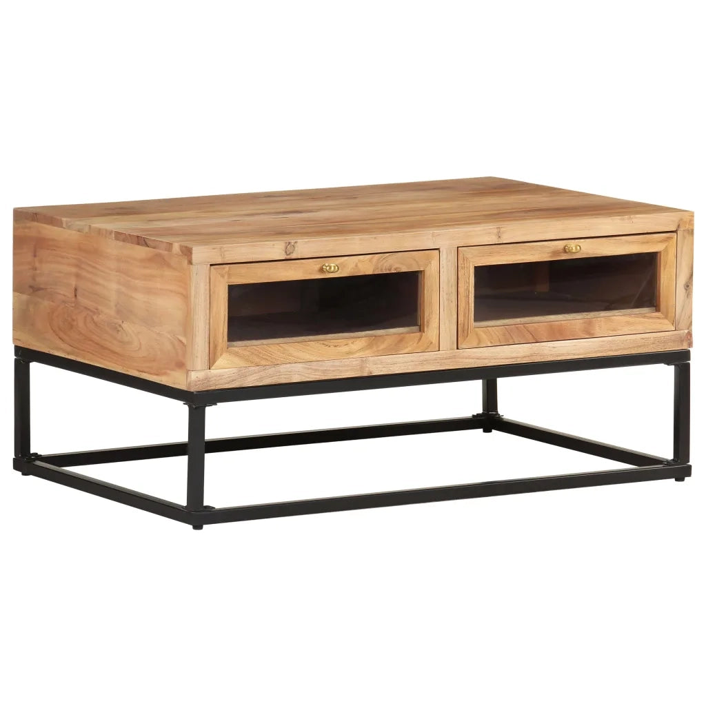 Tavolino da Salotto 90x60x40 cm in Legno Massello di Acacia 323506