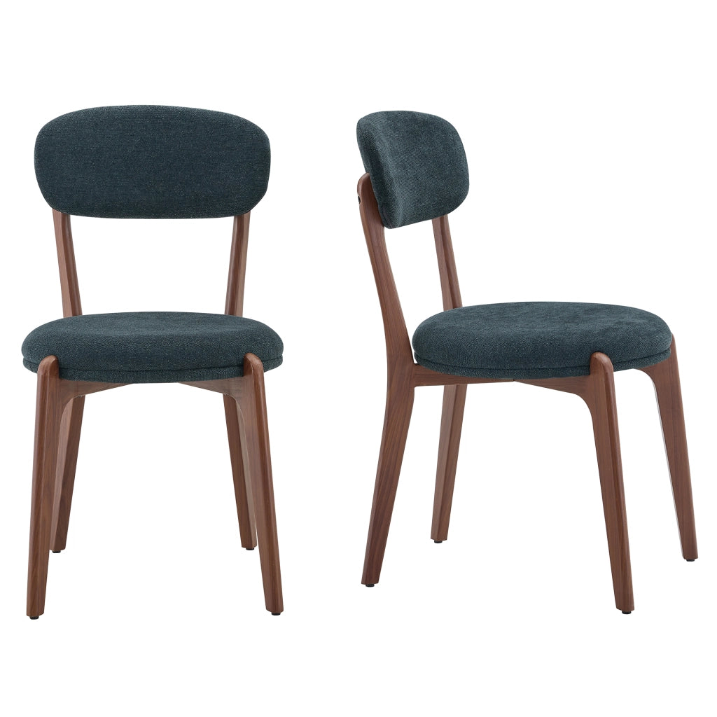 Set 2 Sedie da Pranzo in Tessuto di Lino Imbottite ¨C Xylo ¨C Stile Moderno, Grigio