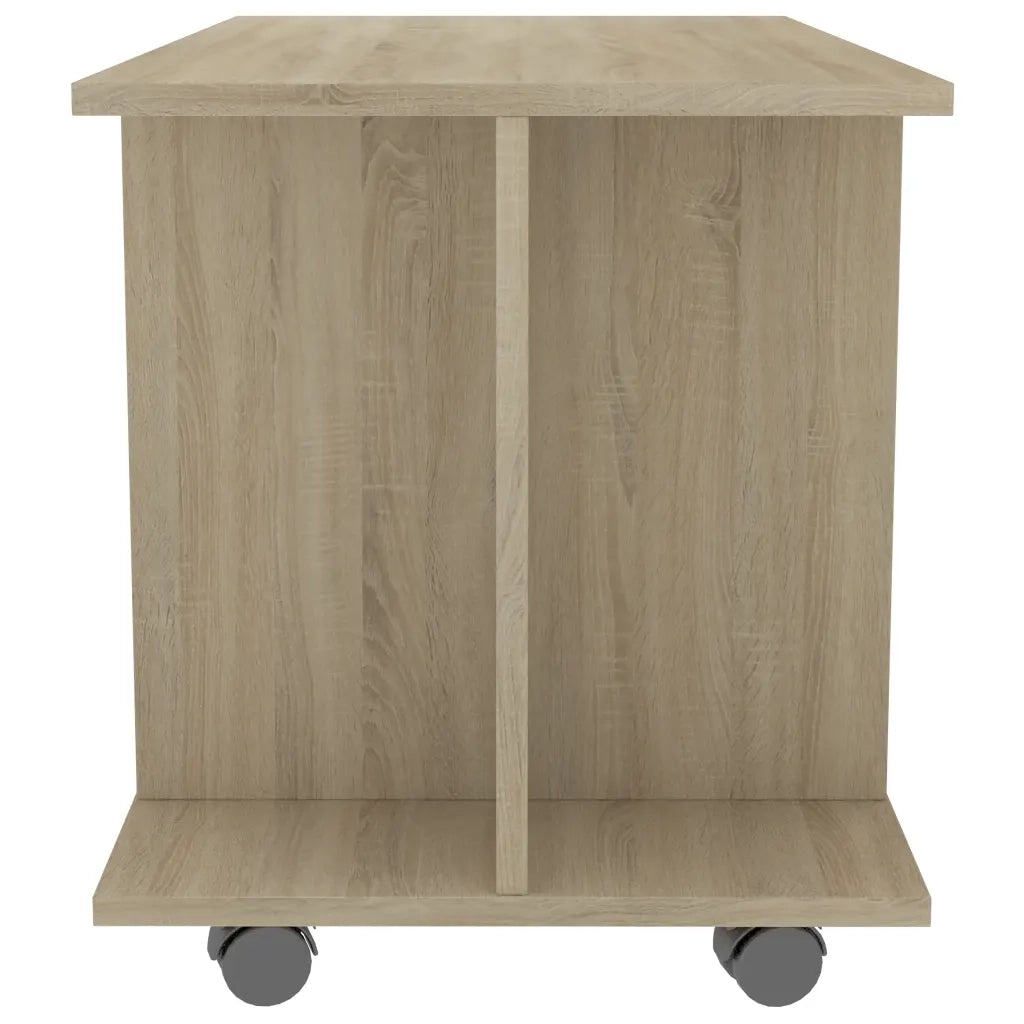Mobile TV con Ruote-Credenza TV-Console TV Rovere Sonoma 80x40x45 cm Legno Multistrato