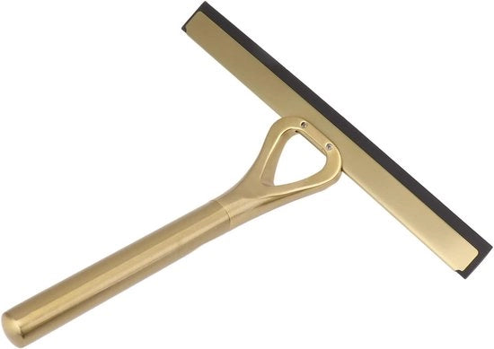 Pulitore di vetro - Riga senza graffi - Acciaio inossidabile - 22 cm - Finestra dorata