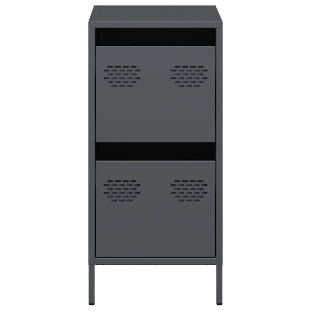 Credenza-Buffet-Armadio da cucina Antracite 35x39x73,5 cm in Acciaio Laminato a Freddo 449466