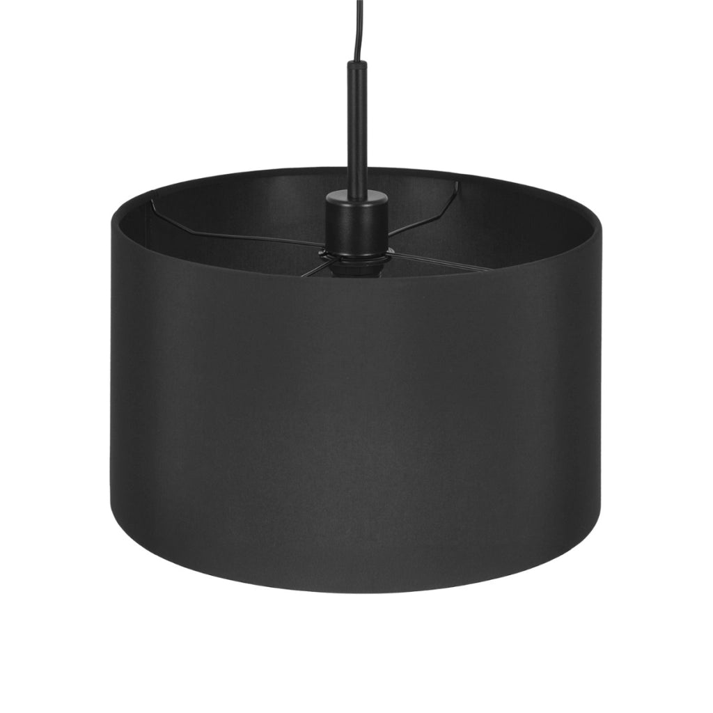 Lampada a sospensione Kaja Simone nera paralume 40cm