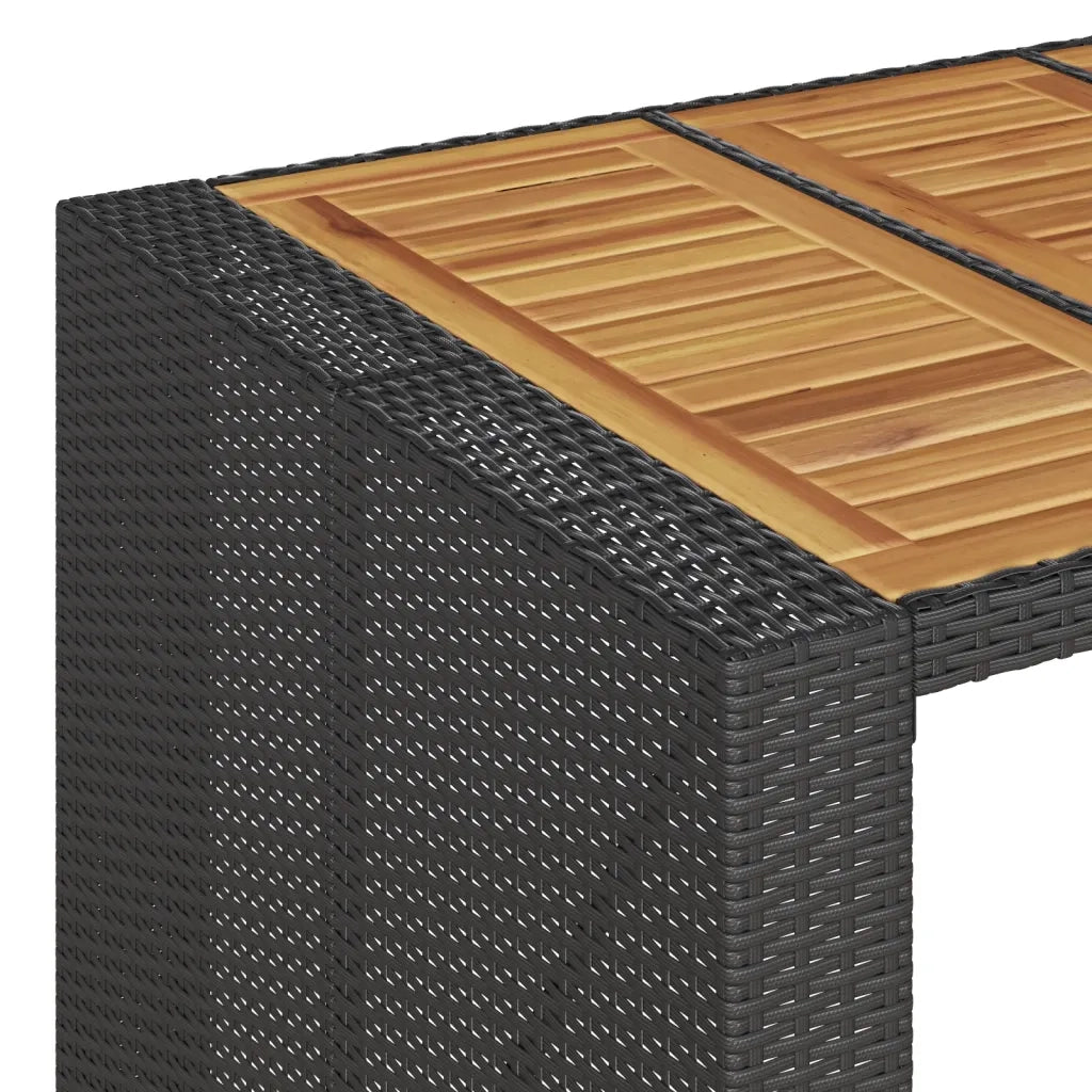 vidaXL Set Bar da Giardino 7 pz con Cuscini in Polyrattan Nero