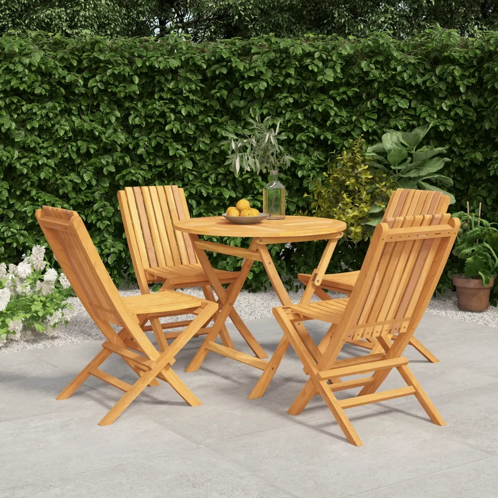Set da Pranzo per Giardino 5 pz in Legno Massello di Teakcod mxl 76271