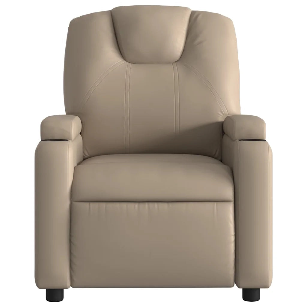 Divano Sedia-Poltrona Reclinabile Massaggio Elettrica Cappuccino Similpelle 999404