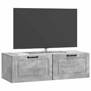 Mobile TV da Muro | Armadietto TV | Mobile Porta TV Grigio Cemento 98 x 41 x 30 cm