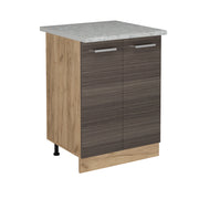 Mobiletto base cucina R-Line Grigio nobile/Rovere dorato 60 cm PL Marmo Vicco