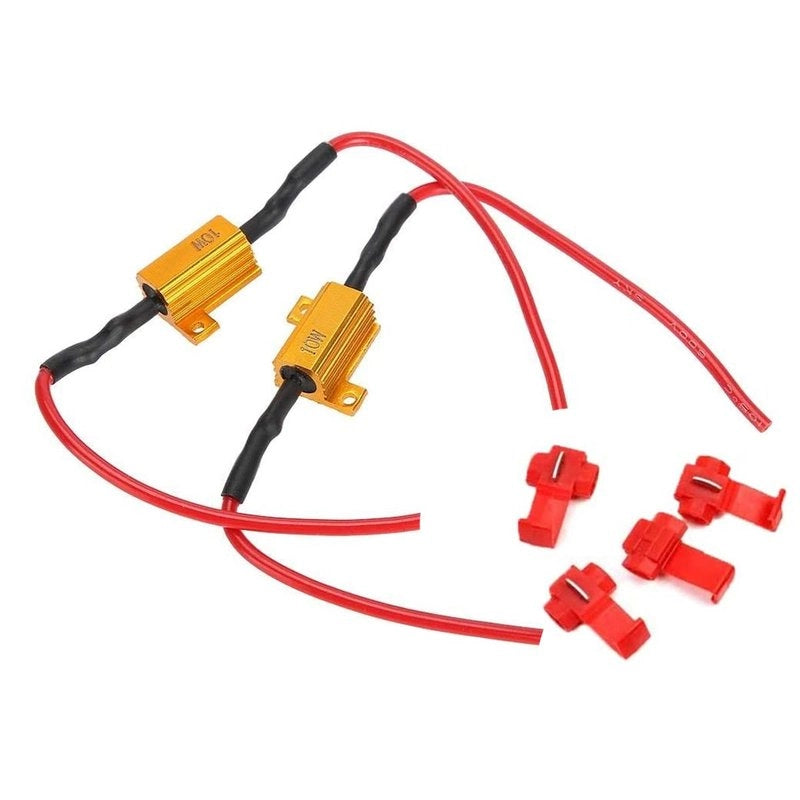 2 Pezzi Resistenza Filtro per Lampada LED T10 T11 W5W C5W C10W 10W 15 Ohm No Errore per Luci Posizione e Targa