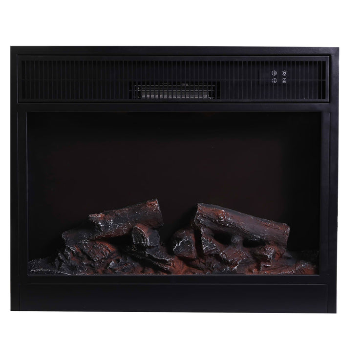 Camino Elettrico da Incasso Effetto Fiamma 75x62,5x18 cm 1500W Sined Panarea Nero