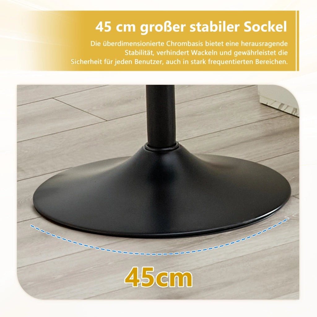 Sgabello da bar girevole imbottito con schienale ergonomico regolabile in altezza poggiapiedi base ampia in pu bianco