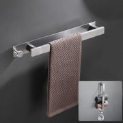Portaasciugamani senza fori Supporto per asciugamani in acciaio inox con adesivo Portaasciugamani per bagno con supporto per parete Supporto per asciugamani in acciaio inox 40 cm con ganci per bagno e cucina Portaasciugamani con adesivo.