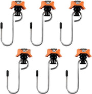 Pacchetto di 6 binari di fissaggio, binari da parete, ganci per binari da parete, accessori per binari da parete, acciaio inossidabile, accessori per binari da parete per l'appeso di oggetti fino a 50 kg