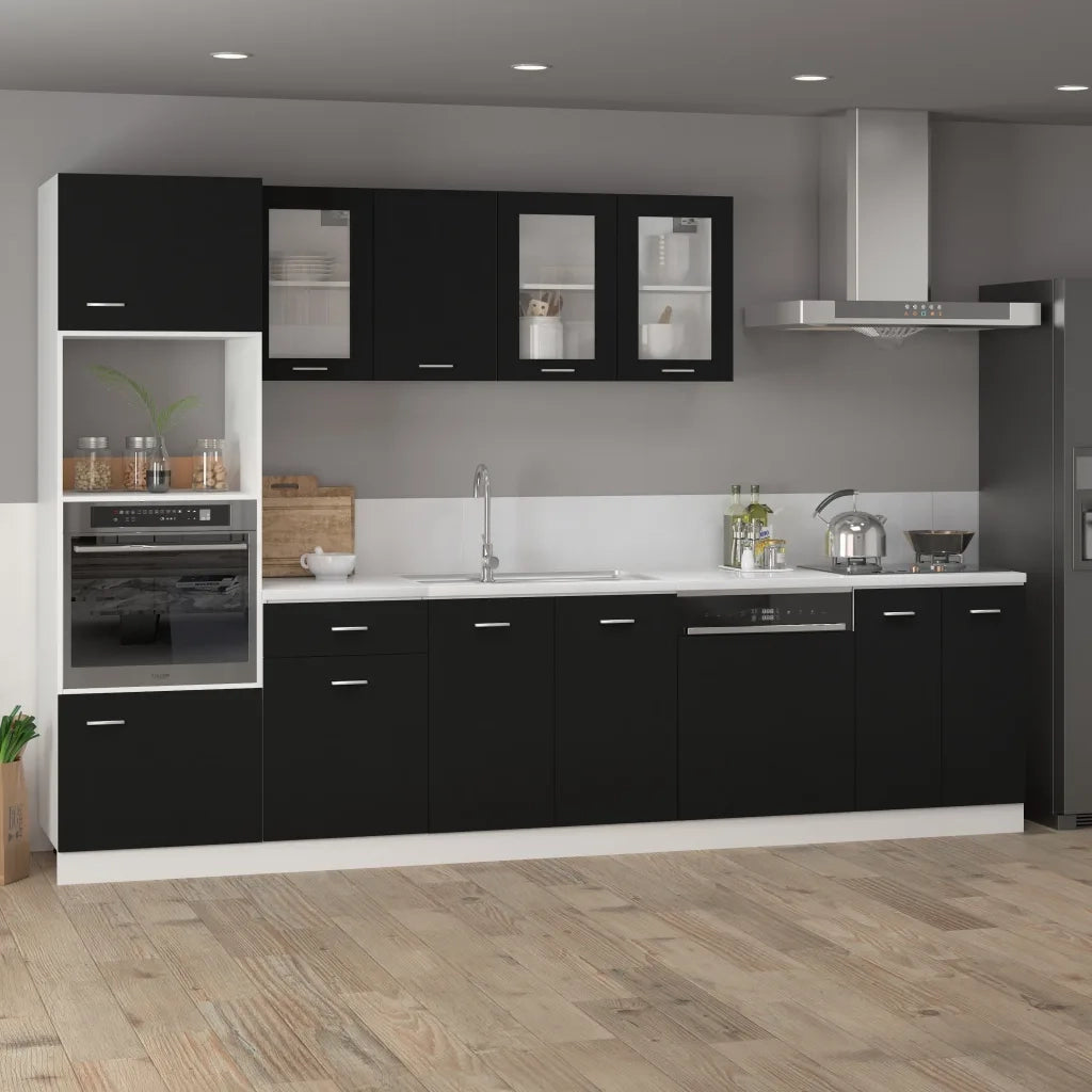 Armadio con Cassetto Nero 50x46x81,5 cm in Legno Multistratocod mxl 81557