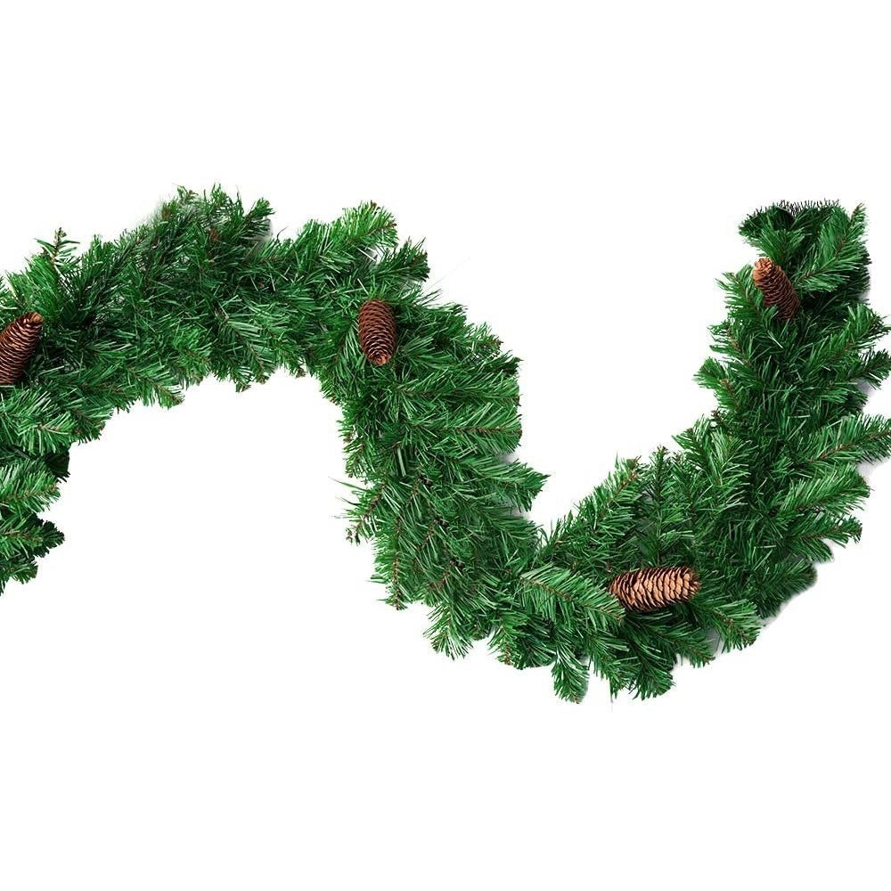 Trade Shop - Ghirlanda Natalizia Albero Di Natale Con Pigne Decorazioni Natalizie 270cm -