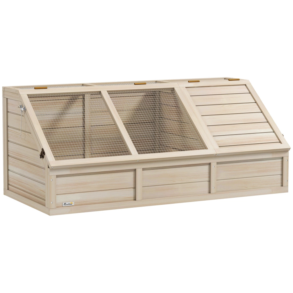 Gabbia per animali domestici in legno con coperchio ¨C Minimal ¨C 2 scomparti, colore naturale