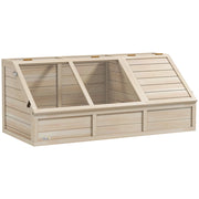 Gabbia per animali domestici in legno con coperchio ¨C Minimal ¨C 2 scomparti, colore naturale