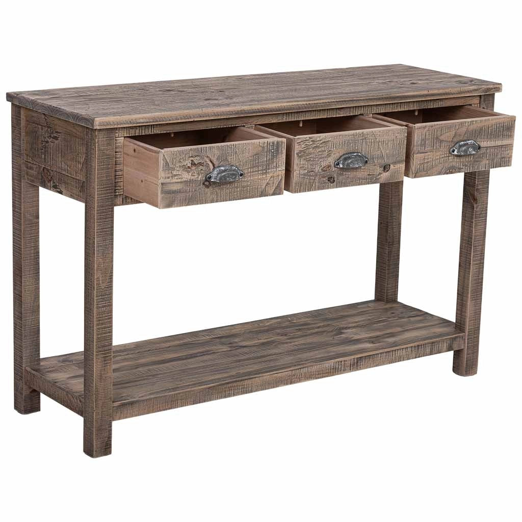 Tavolino da ingresso in legno marrone 120x40x78,5h cm