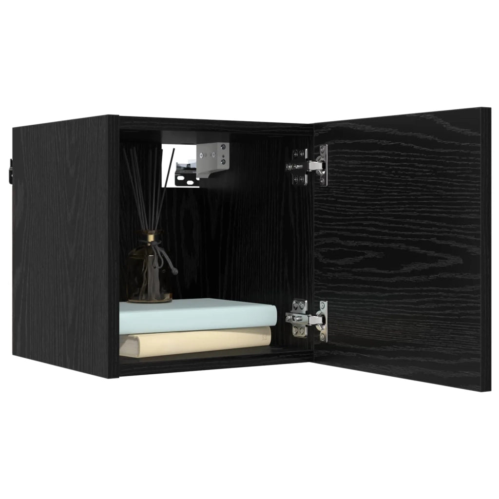 Set mobile TV 8 pcs 80 x 30 x 30 cm Rovere Nero