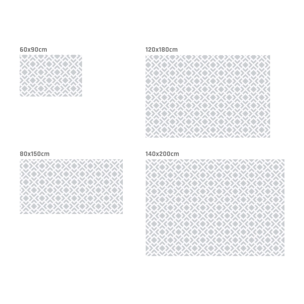 Tappeto vinilico di alta qualità geometrica grigio 60x90