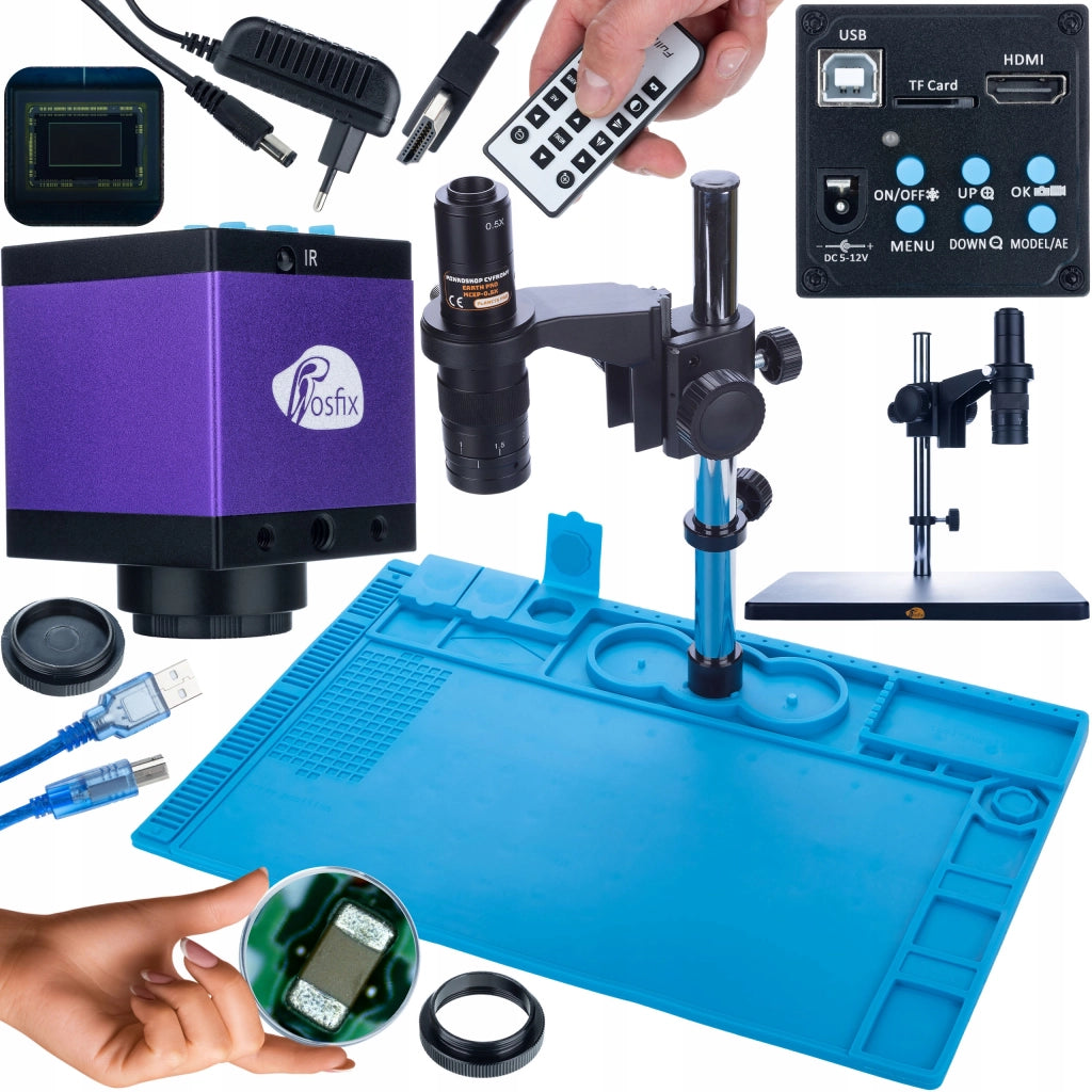Set Microscopio Digitale Earth Pro MCEP-0.5X + Camera Tucana Pro KMTP-HDMI-USBI + Tappetino Silicone 480x320mm – Alta