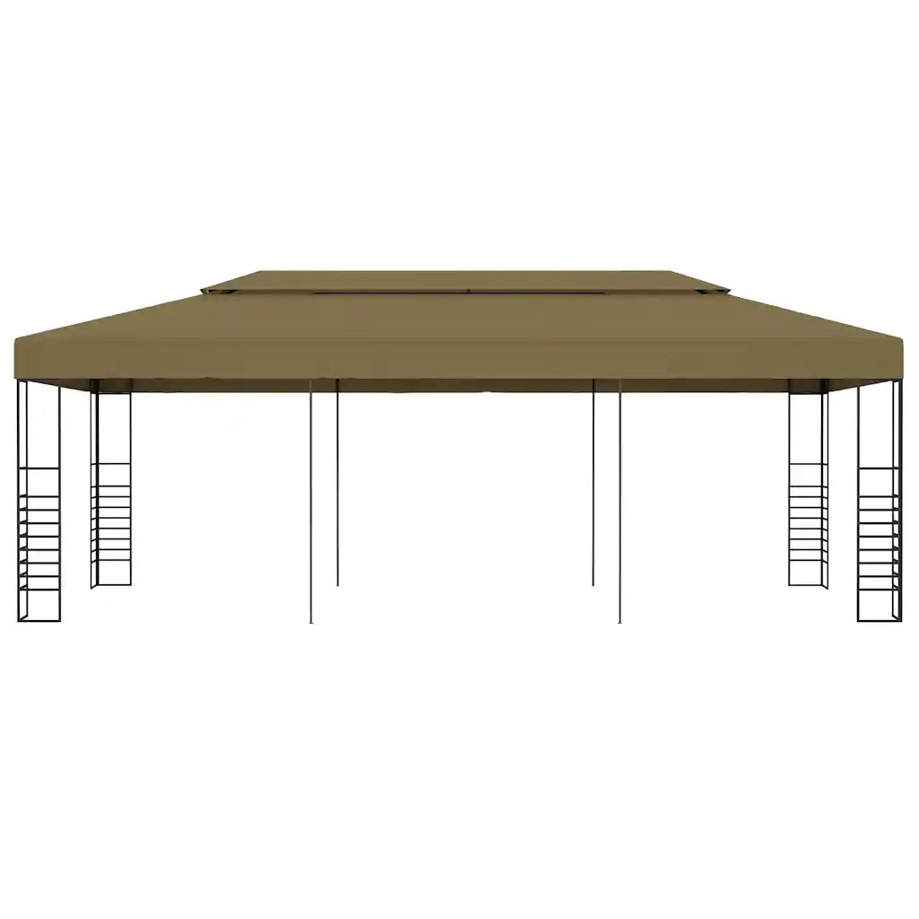 Gazebo da Giardino 6x3x2,7 m Grigio Talpa 180 g/mÂ²