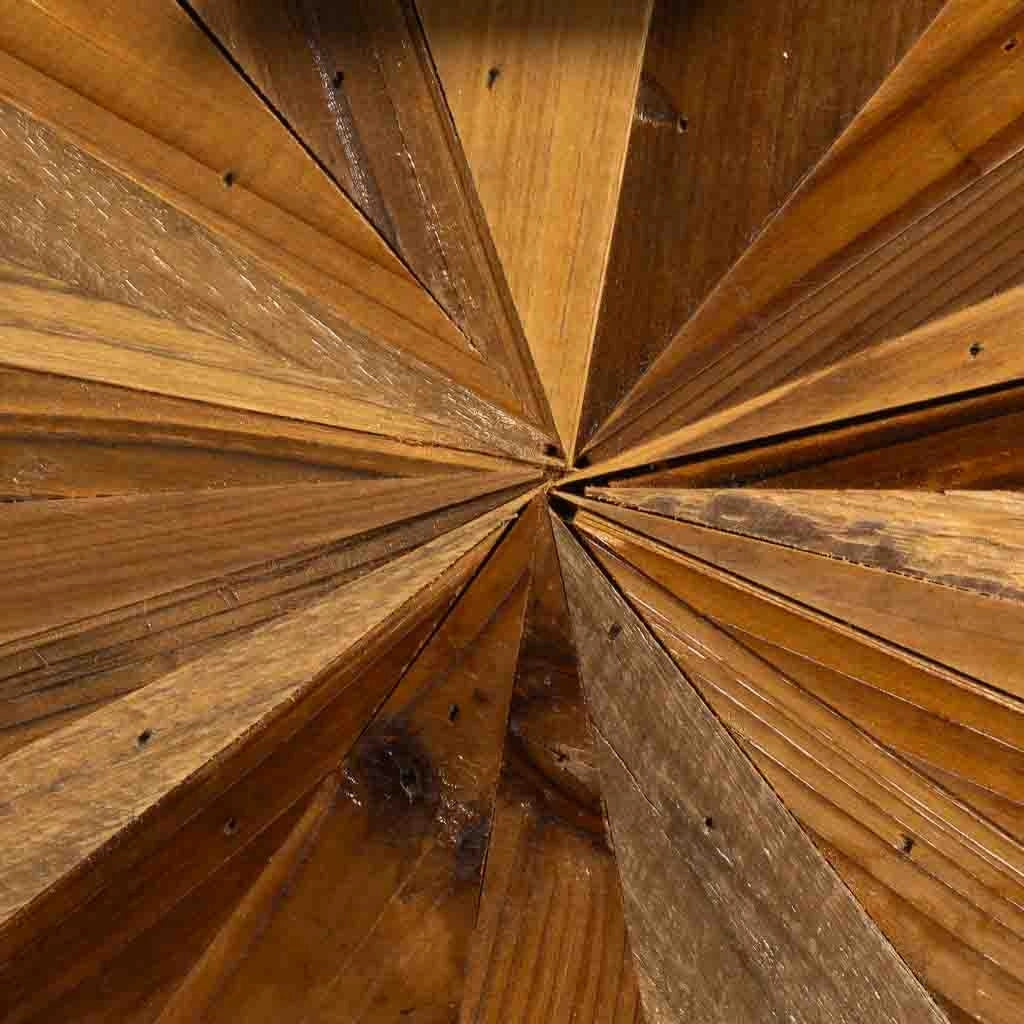 Comodino in legno di recupero nero con 2 cassetti 40x36x60h cm