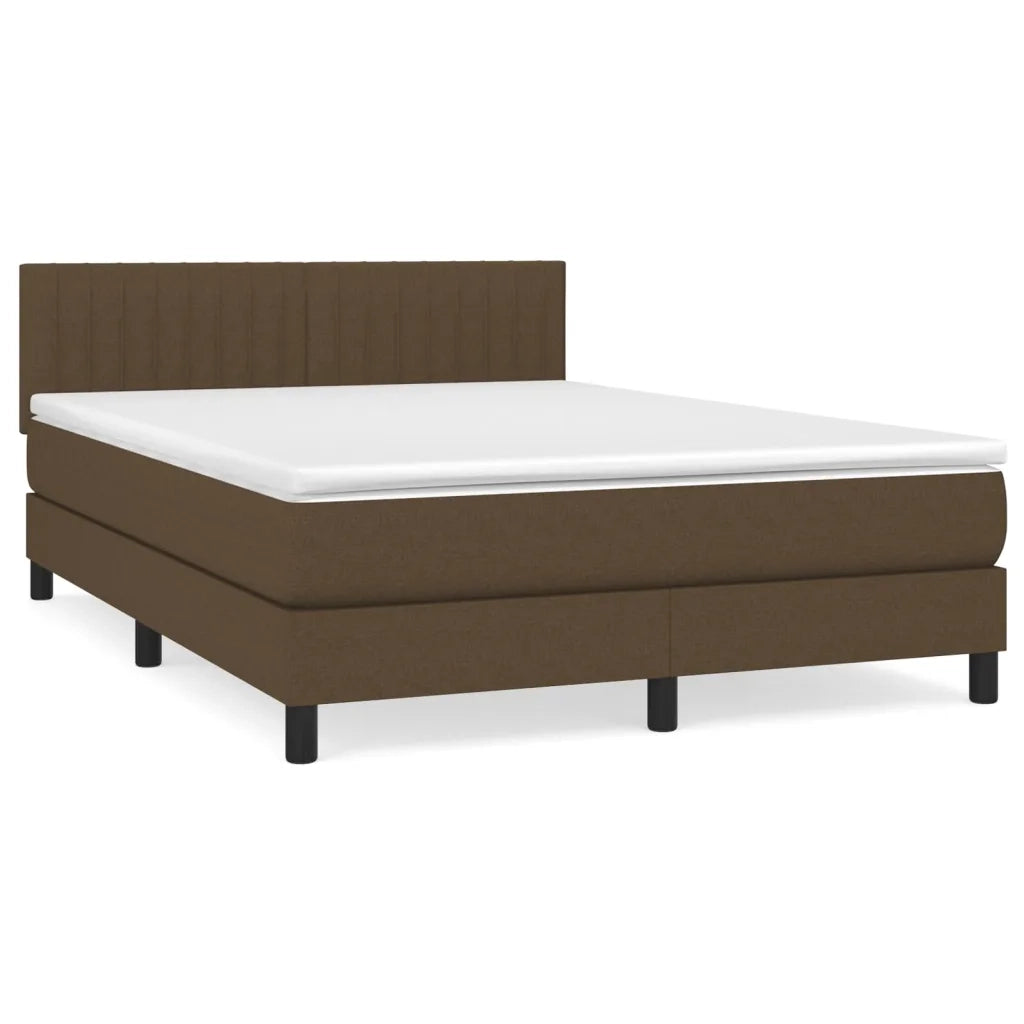 Giroletto a Molle con Materasso Marrone Scuro 140x190cm Tessutocod mxl 99508