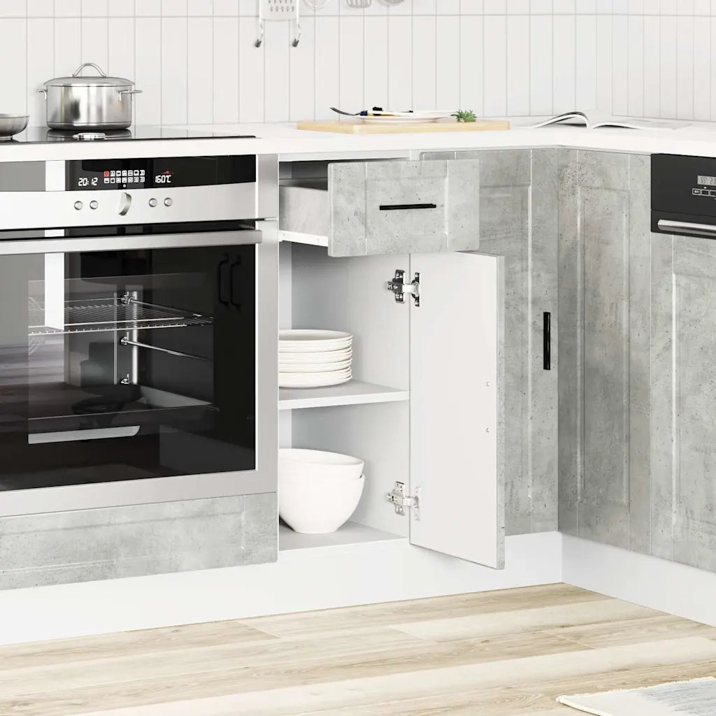 Base da Cucina Porto Grigio Cemento in Legno Multistrato