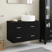Set di mobili per il bagno 2 pz Rovere Nero 3404009