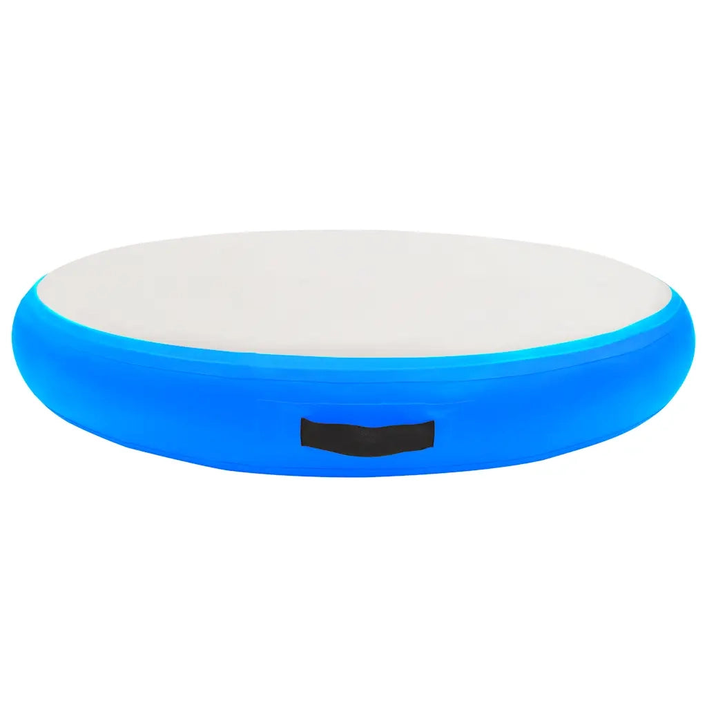 Tappetino Ginnastica Gonfiabile con Pompa 100x100x15cm PVC Blu CFW6658038
