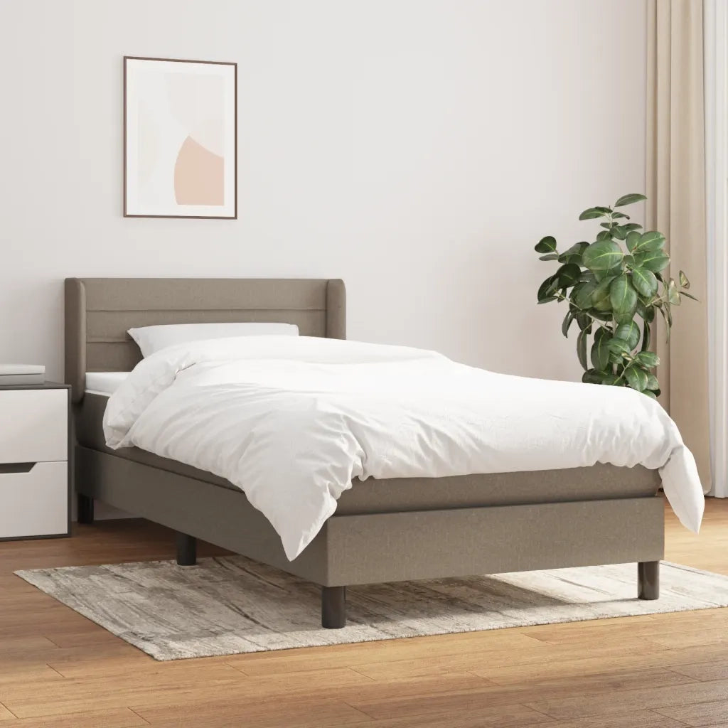 Giroletto a Molle con Materasso Tortora 90x190 cm in Tessuto 3129757