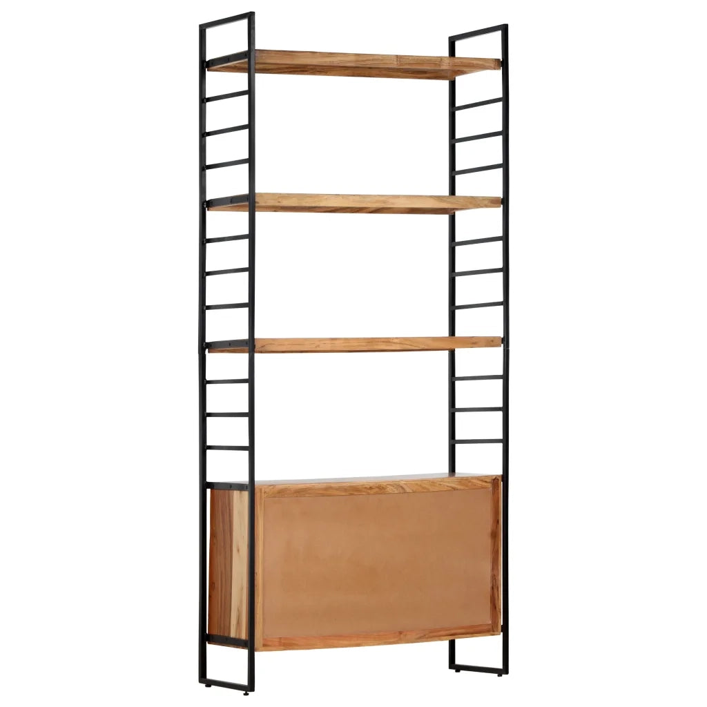 Libreria a 4 Livelli 80x30x180 cm in Legno Massello di Acacia cod mxl 24054