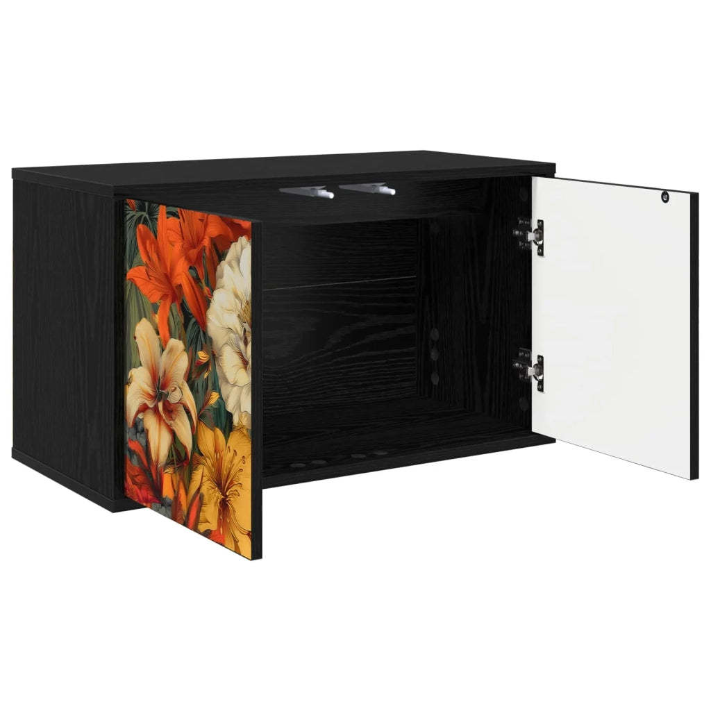 Mobile TV da Parete GENNEP 69 x 33 x 40 cm Rovere Nero 8007122